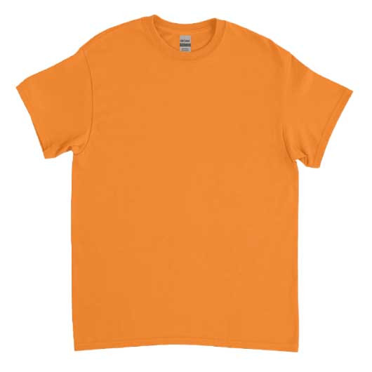 Orange Gildan Heavy Cotton Tees Orange